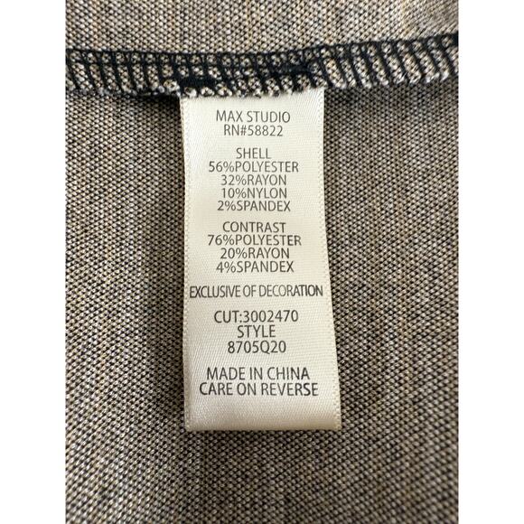 Max Studio Size L Plaid Houndstooth Open Front Cardigan Sweater Long Sleeve - Picture 7 of 9